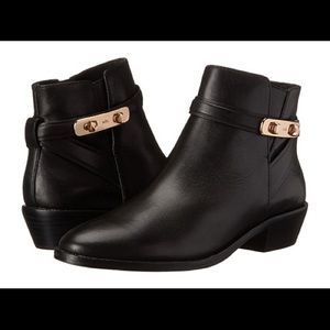 COACH Women's Black Coleen Bootie leather zipper